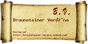 Braunsteiner Veréna névjegykártya